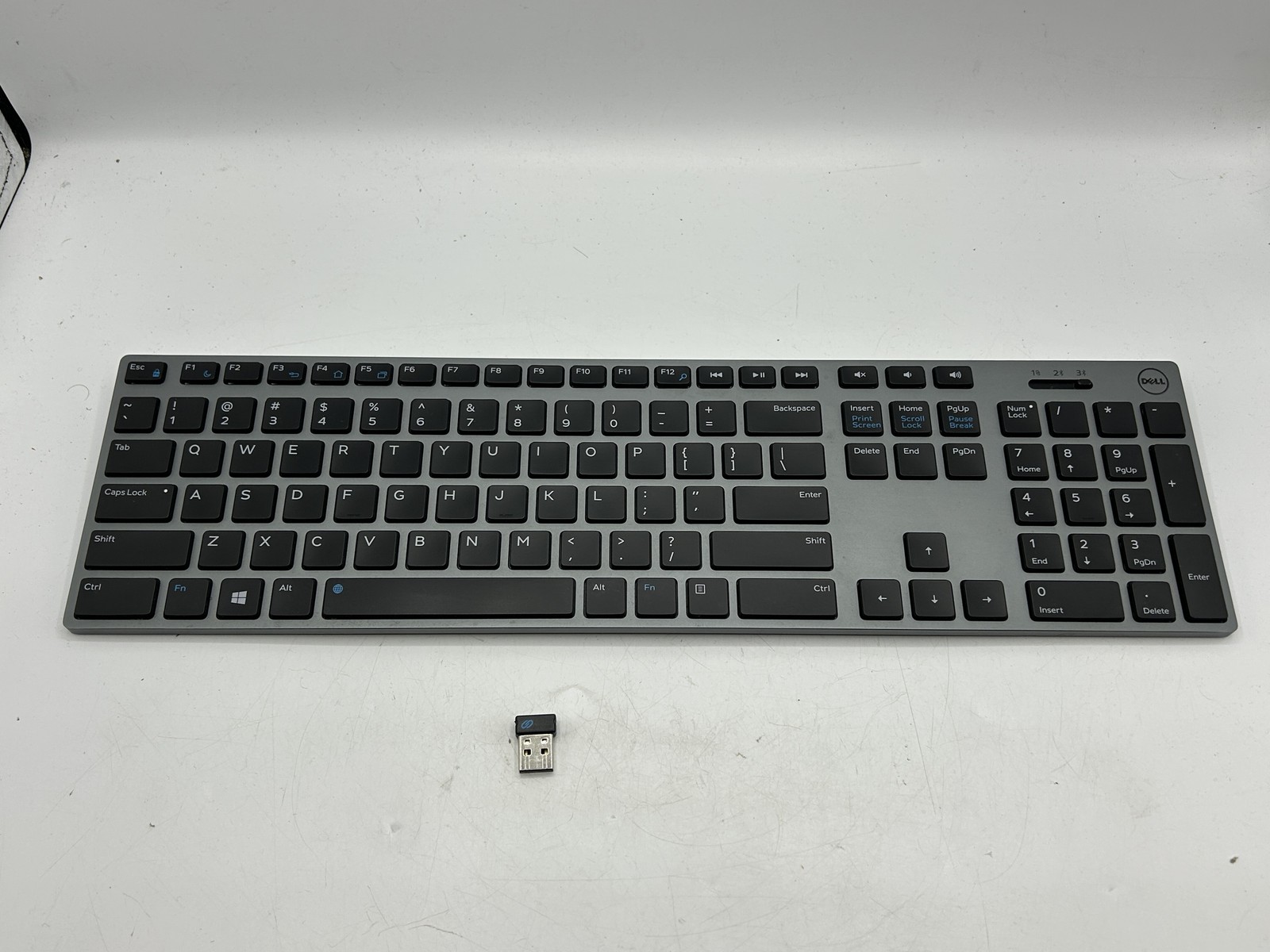Dell WK717 Premier Wireless Bluetooth Gray Keyboard W/ RECIEVER - 