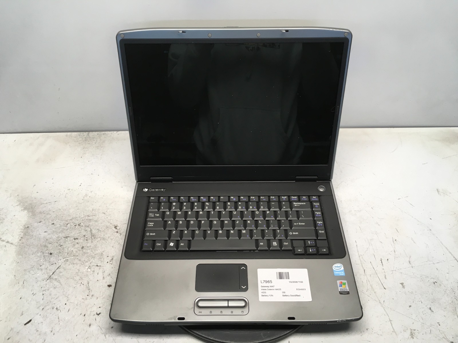 Gateway MA7 Intel Celeron M420 512 MB NO HDD