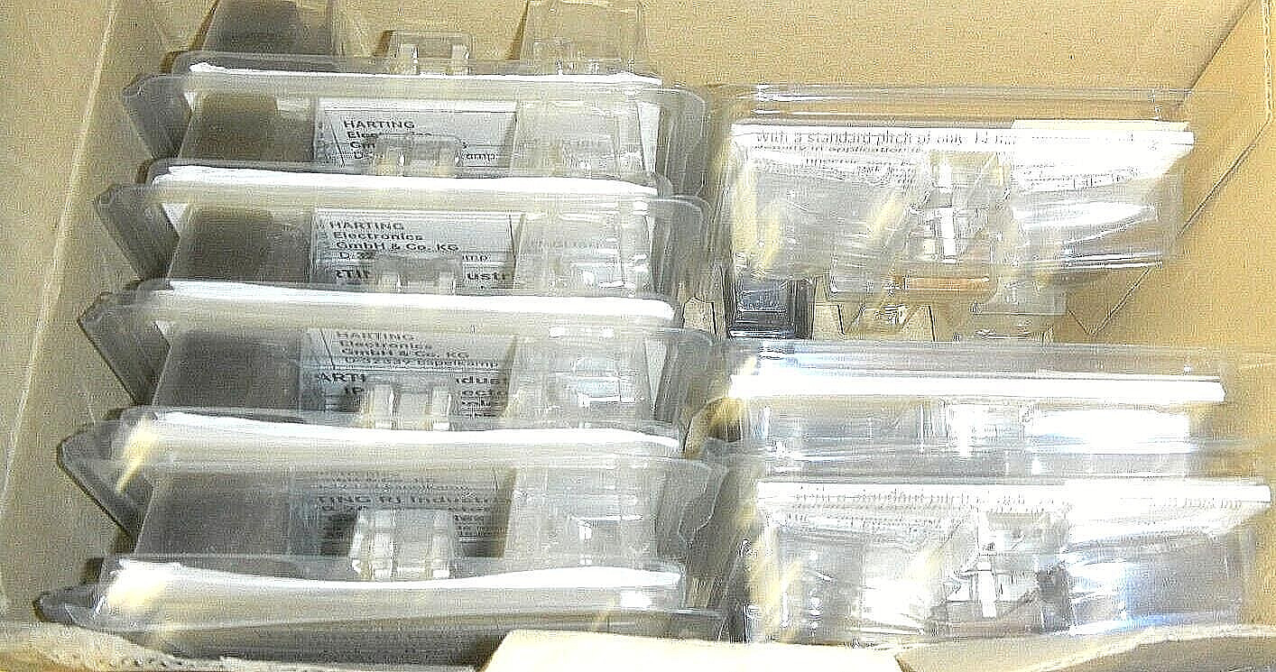 HARTING 09451511500 DATA PLUG 8-P0L WHITE CABLE MANAGER LOT OF 18