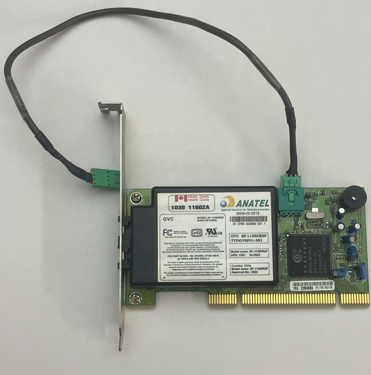 ANATEL SF-1156I/R2F INTERNAL PCI MODEM CARD OEM DELL VINTAGE