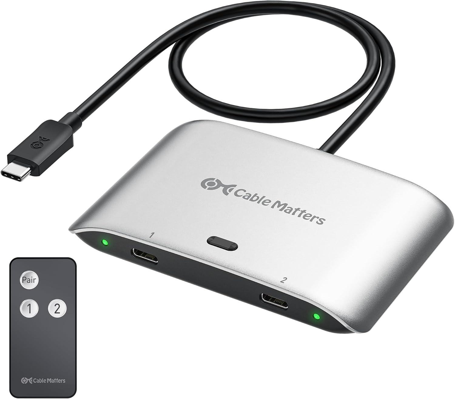 Cable Matters 20Gbps USB C Switch for 2 Computers, Up to 8K@30Hz on Window #3274