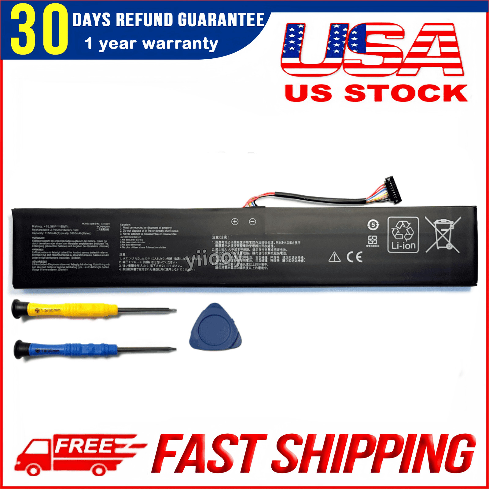 New Battery C41N2311 for Asus Rog Ally X RC72LA Ally 2nd Handheld Game player Pc