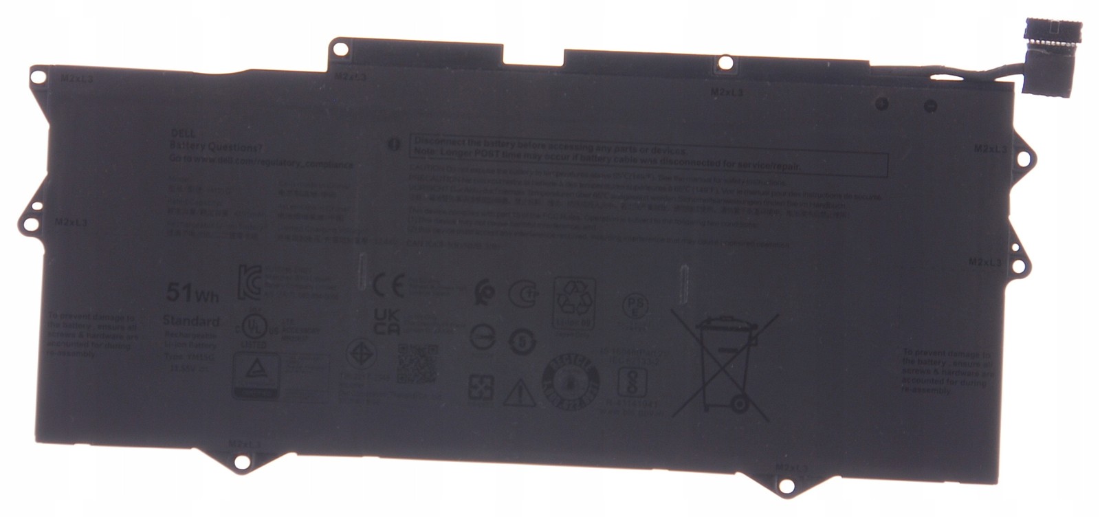 Dell YM15G 51Wh 4191mAh Battery for Latitude 7420, 7420 2-in-1, 7520, 7520 2-in-