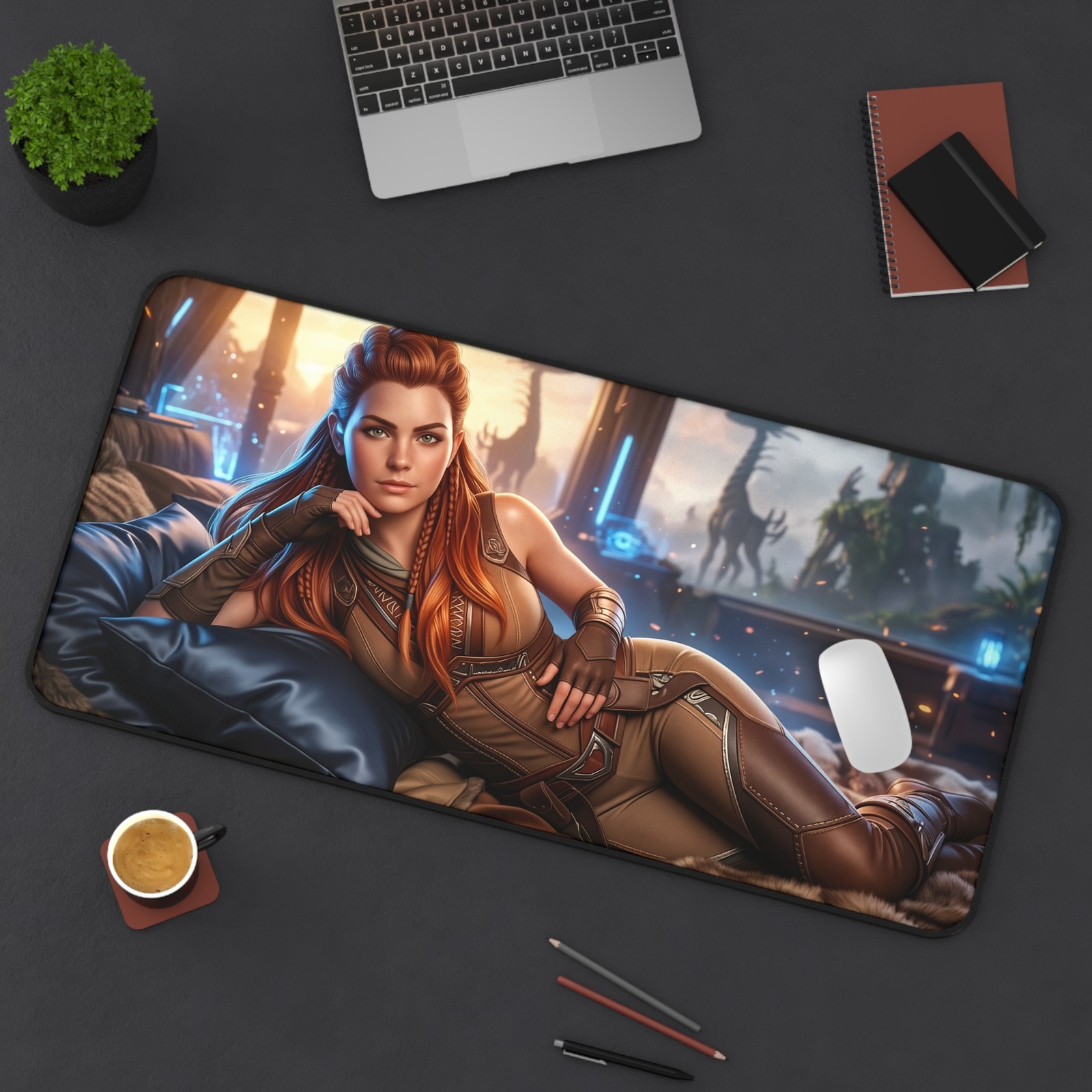 Aloy Mouse Pad, Horizon Extended Desk Mat, Keyboard Mouse Pad