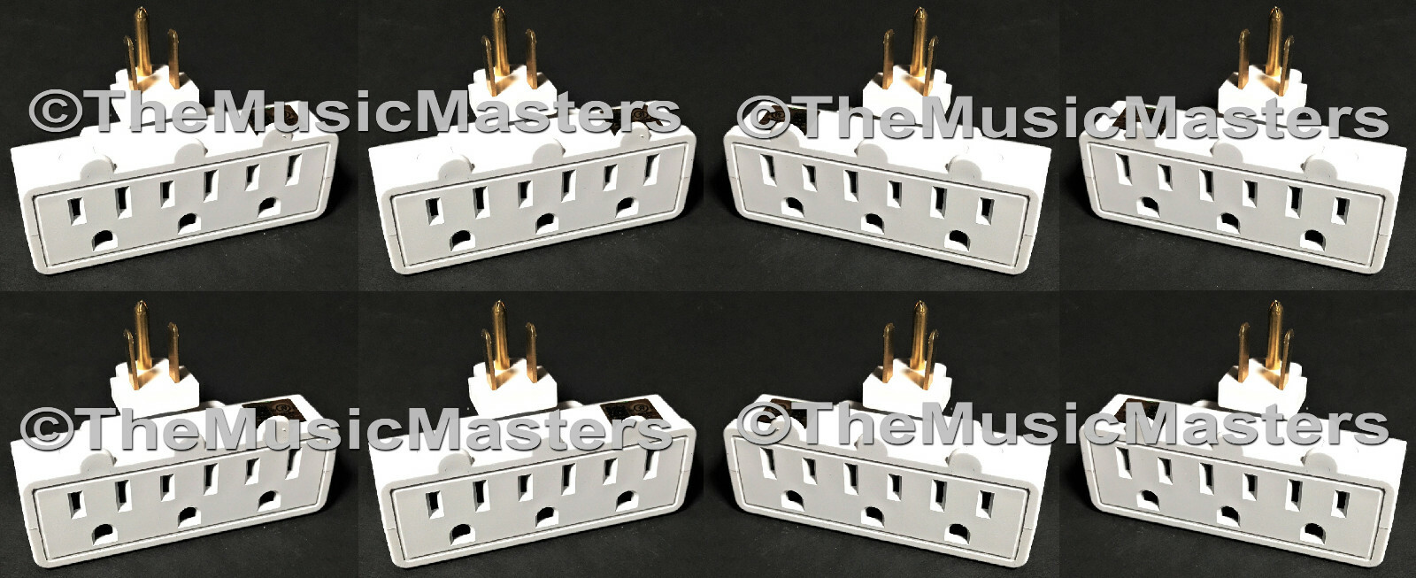 8X Swivel 3 Outlet Triple AC Wall Plug Power Tap Splitter 3-Way Electric Adapter