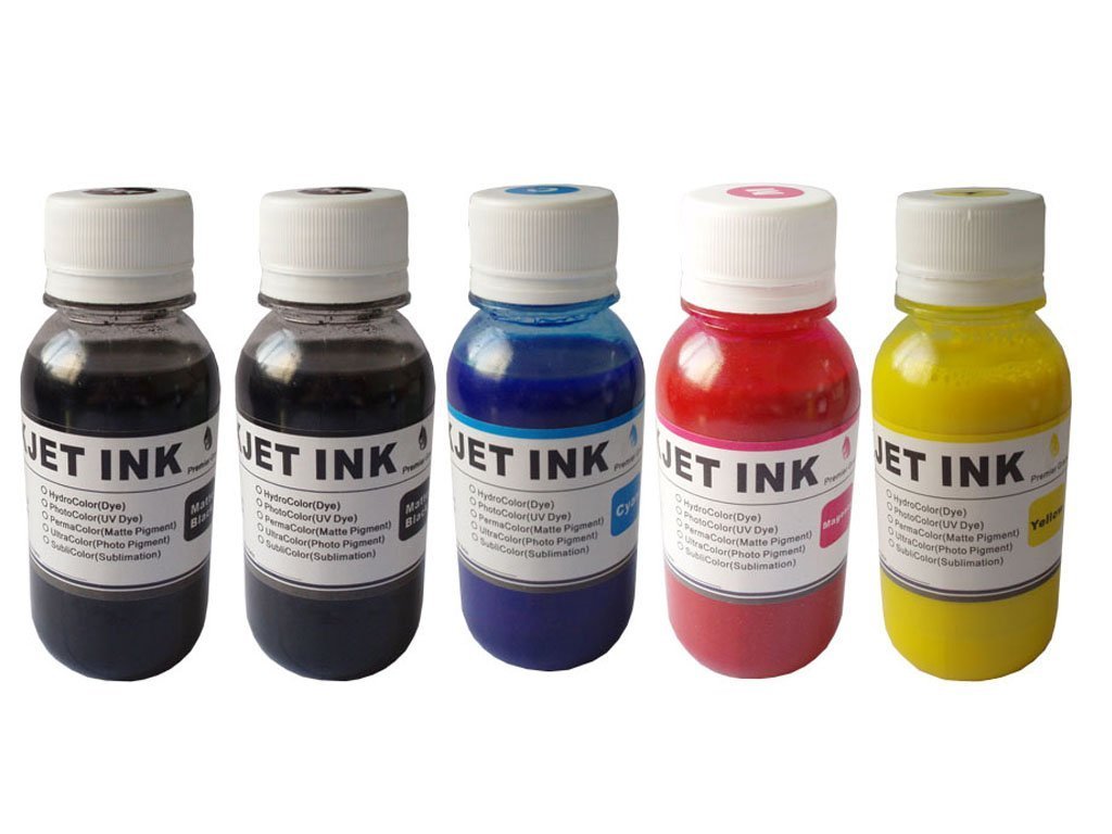 ND® Sublimation heat transfer Refill ink for all Piezoelectric printers 5x100ml 