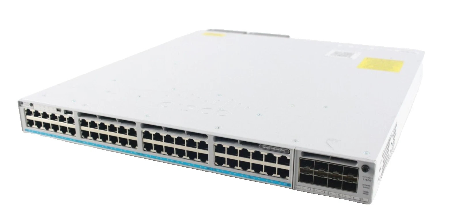 Cisco Catalyst 9300 C9300-48UN-E 48-Port Gigabit UPoE Switch w/ NM-8X (BH)