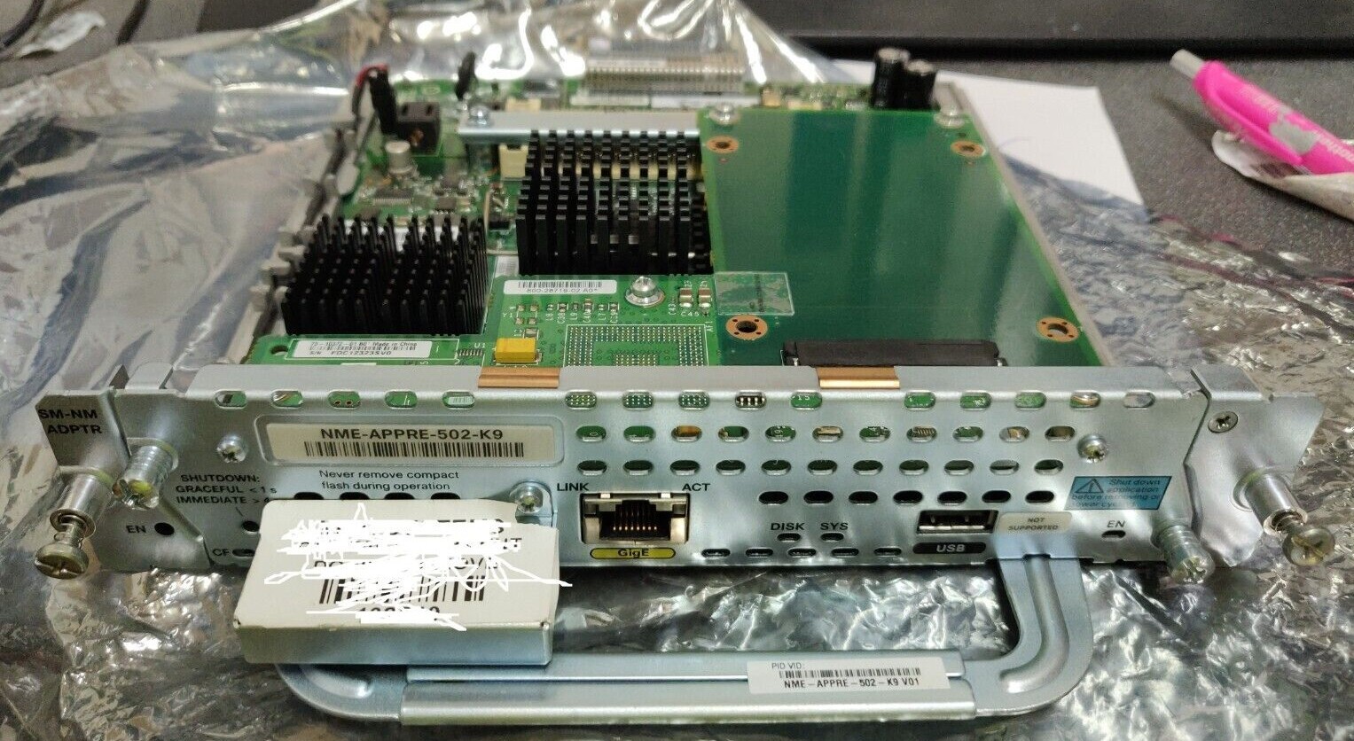 Cisco NME-APPRE-502-K9 V01 Application Extension Platform with SM-NM-ADPTR V01
