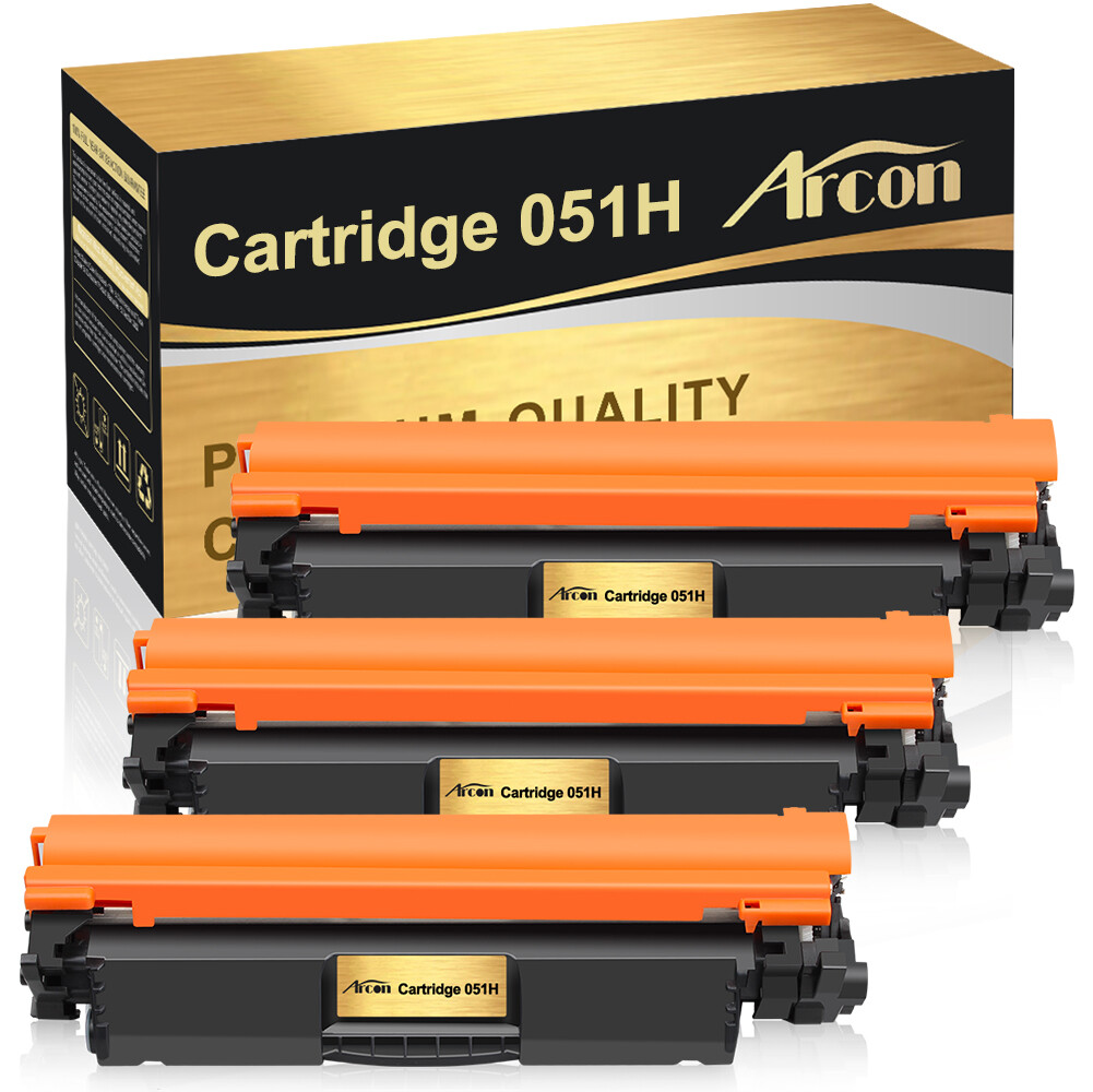 3 Pack CRG-051H Toner Cartridge For Canon ImageCLASS MF264dw MF269dw Printer