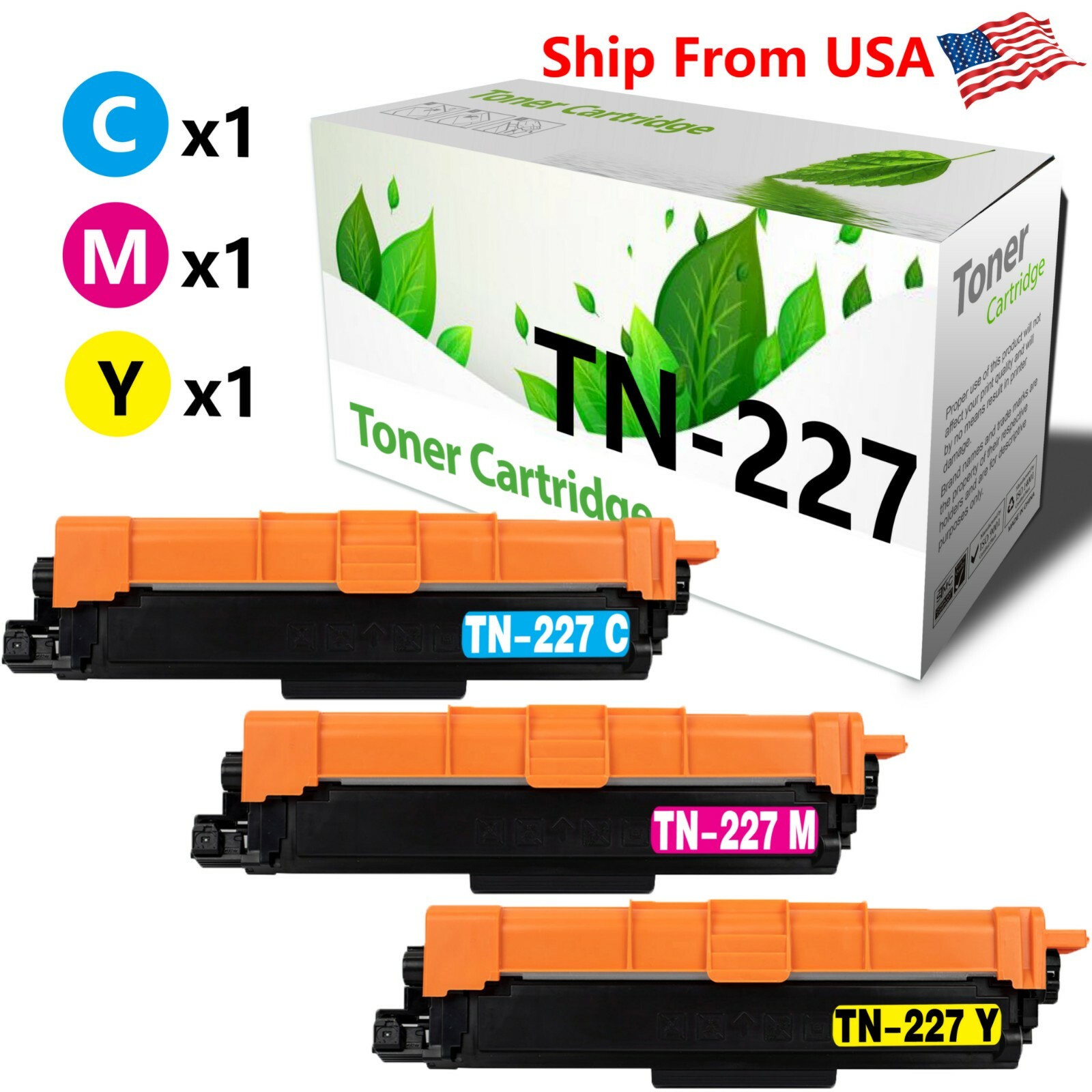 3PK TN-227 TN227 Toner Cartridge for HL-L3230CDW HL-L3210CW MFC L3770CDW