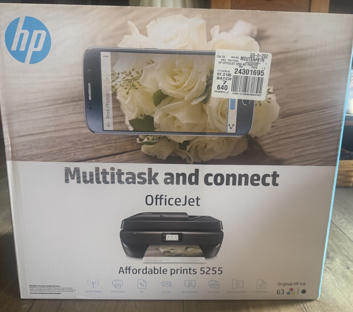 HP Printer OfficeJet 5255 All-in-One Multitask and Connect- NEW SEALED BOX