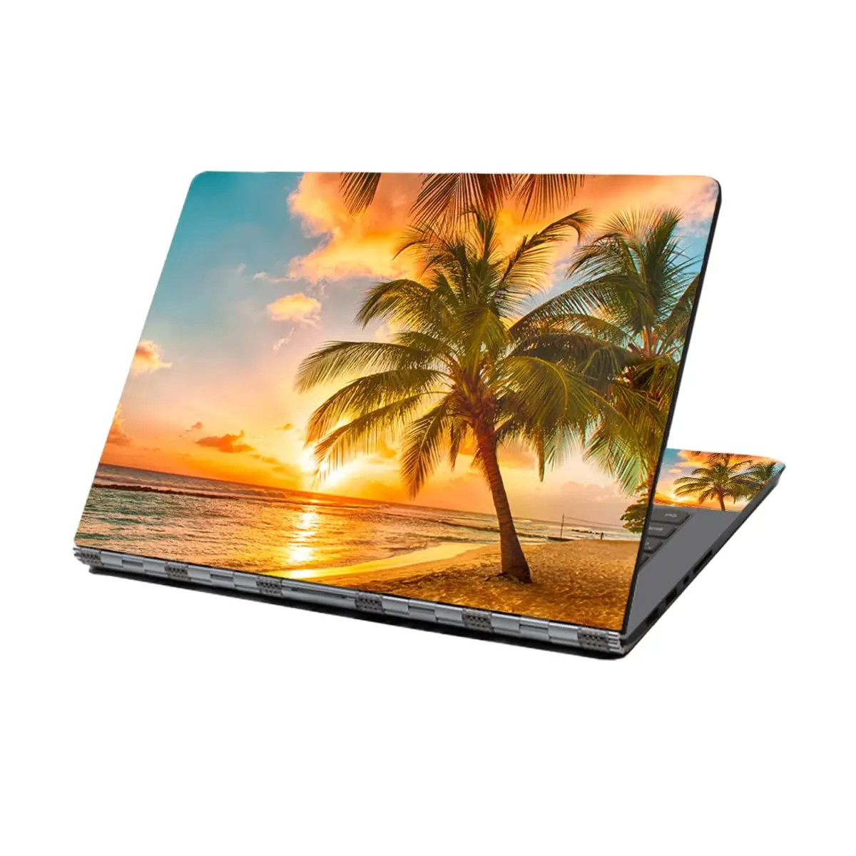 2PCS Pink Wing Elf Floral Butterfly Laptop Skin Removable Protective