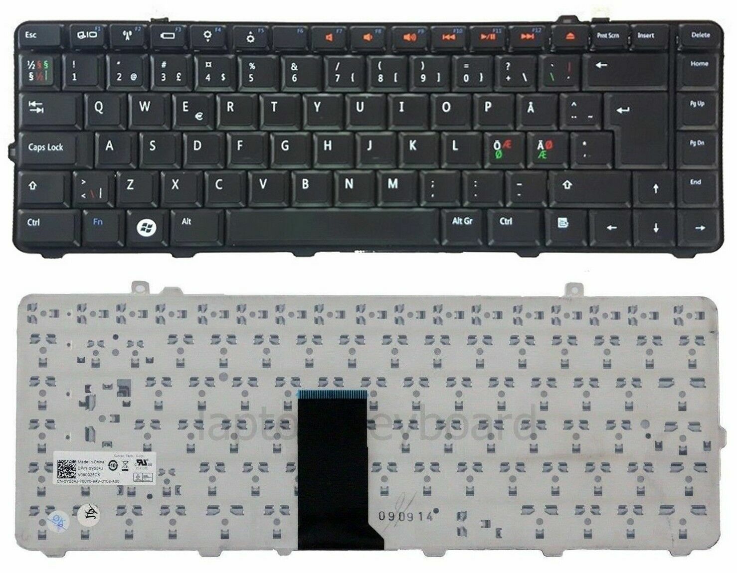 NEW Original Nordic keyboard DELL STUDIO 1555 1557 1558 /DE101-NOR