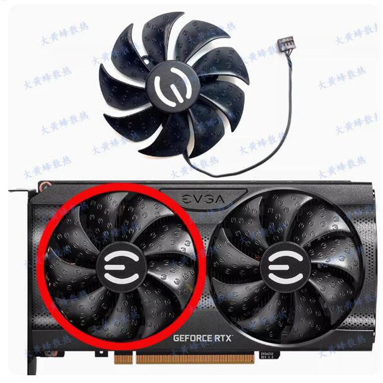 For EVGA RTX3060 3060ti XC BLACK Graphics Card Fan PLD09220S12HH