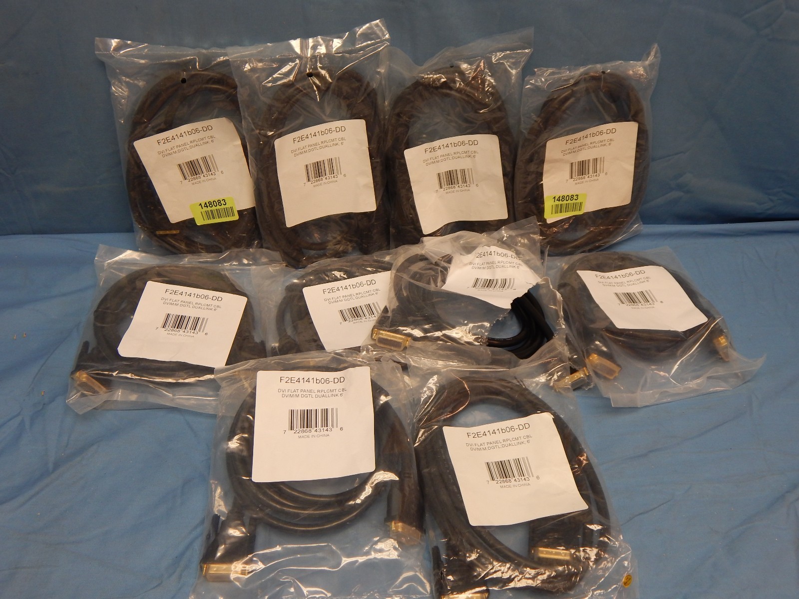 (10) NEW Belkin F2E4141b06-DD 6 ft. DVI Flat Panel Replacement Cable DVIM/M