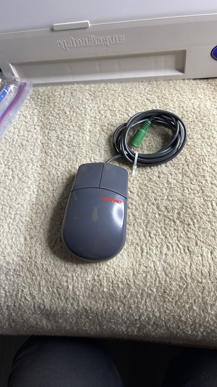 Compaq 2-Button PS/2 Mouse Gray Ball Mechanical