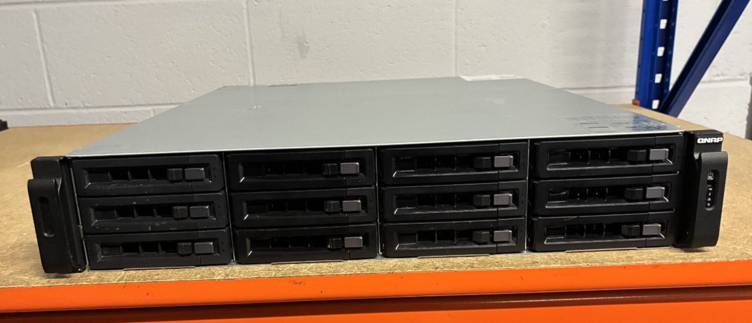 TS-EC1280U-RP 12 Bay QNAP NAS 4GB Memory + LAN-10G2SF-MLX-U Dual Port SFP+ Card