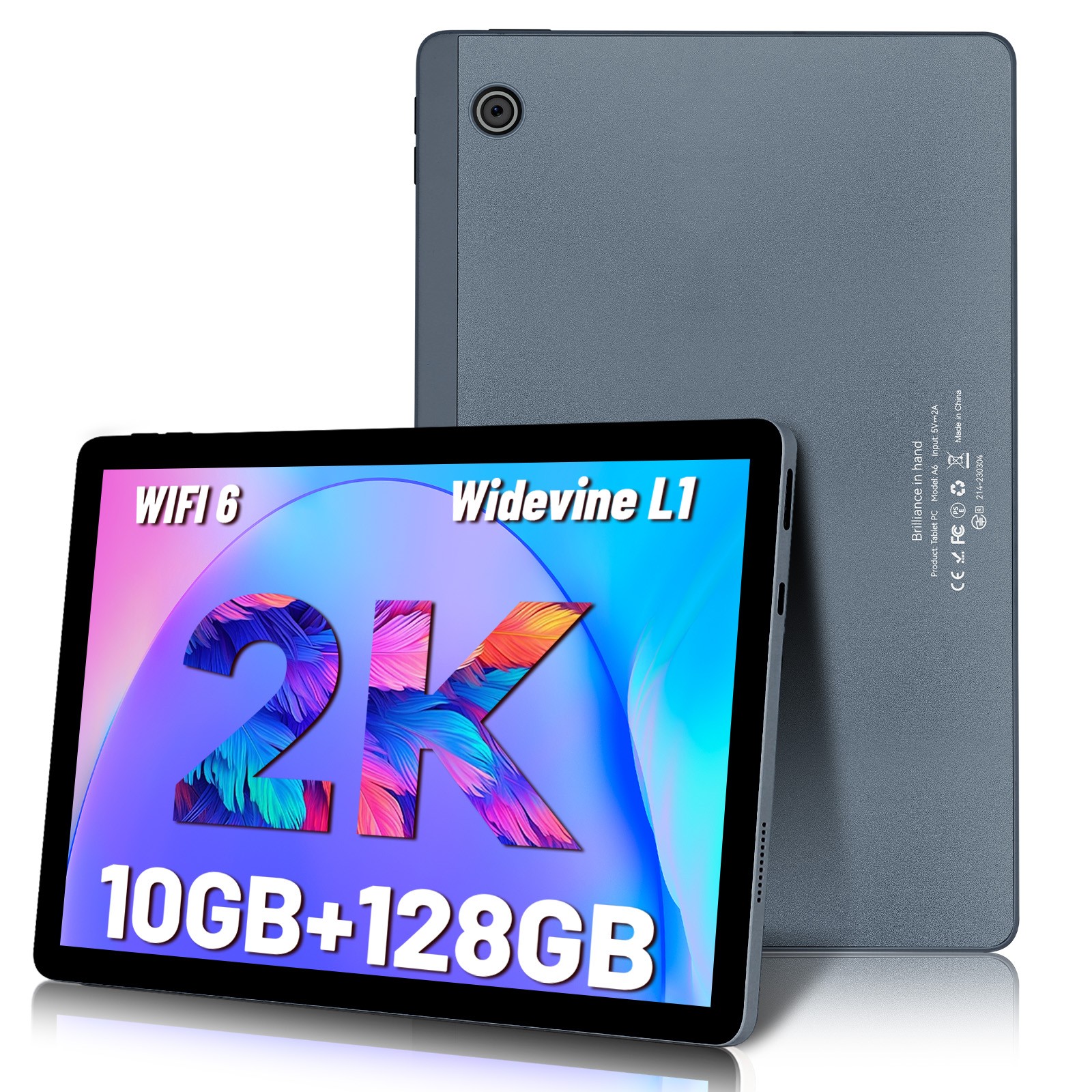 Android 14 tablet 11 inch HD LCD 10GB RAM 128GB ROM Octa-Core Dual Camera WIFI