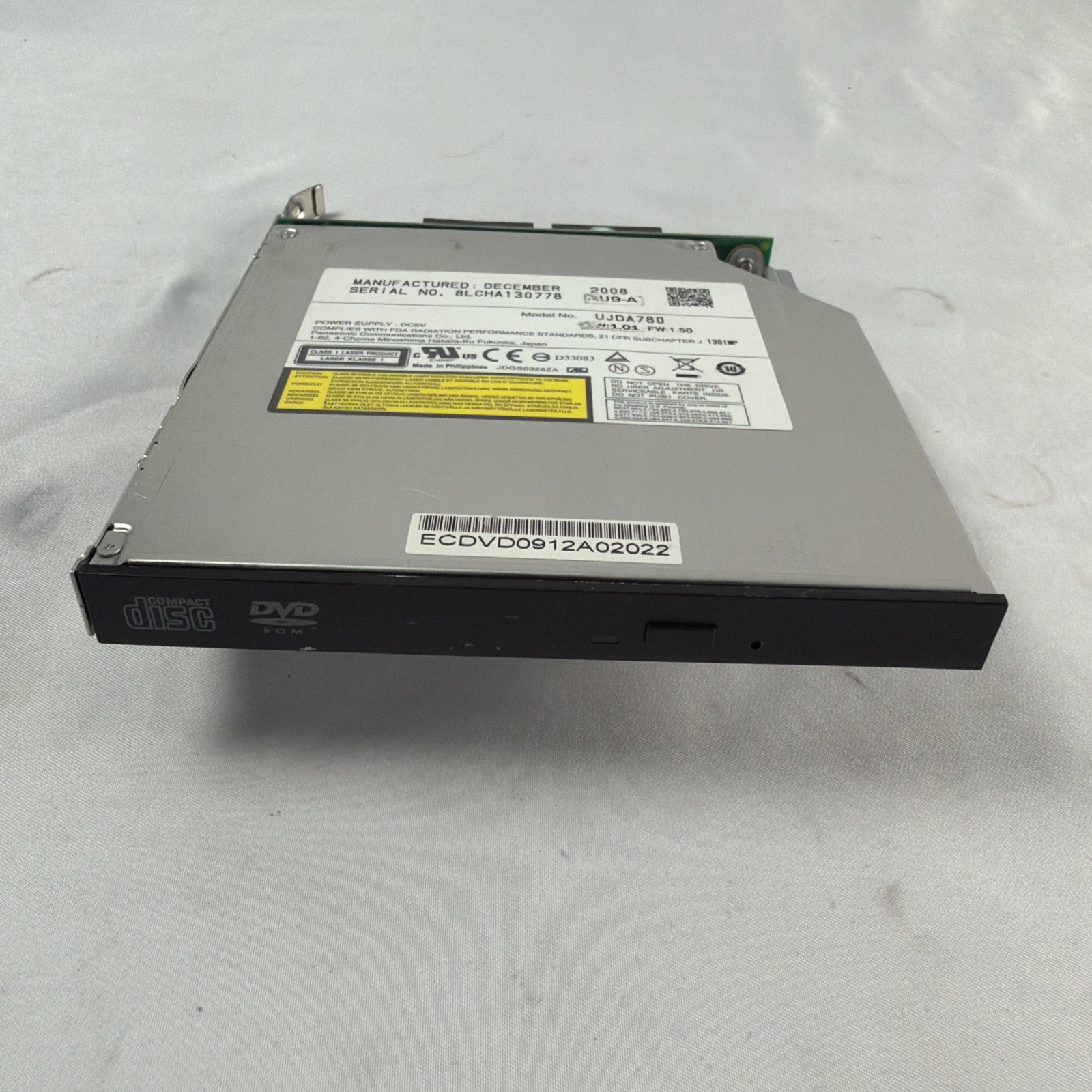 UJDA780 Genuine Supermicro CD/DVD IDE Drive w/SCD812 Rev 3.00 & Mounting Rails