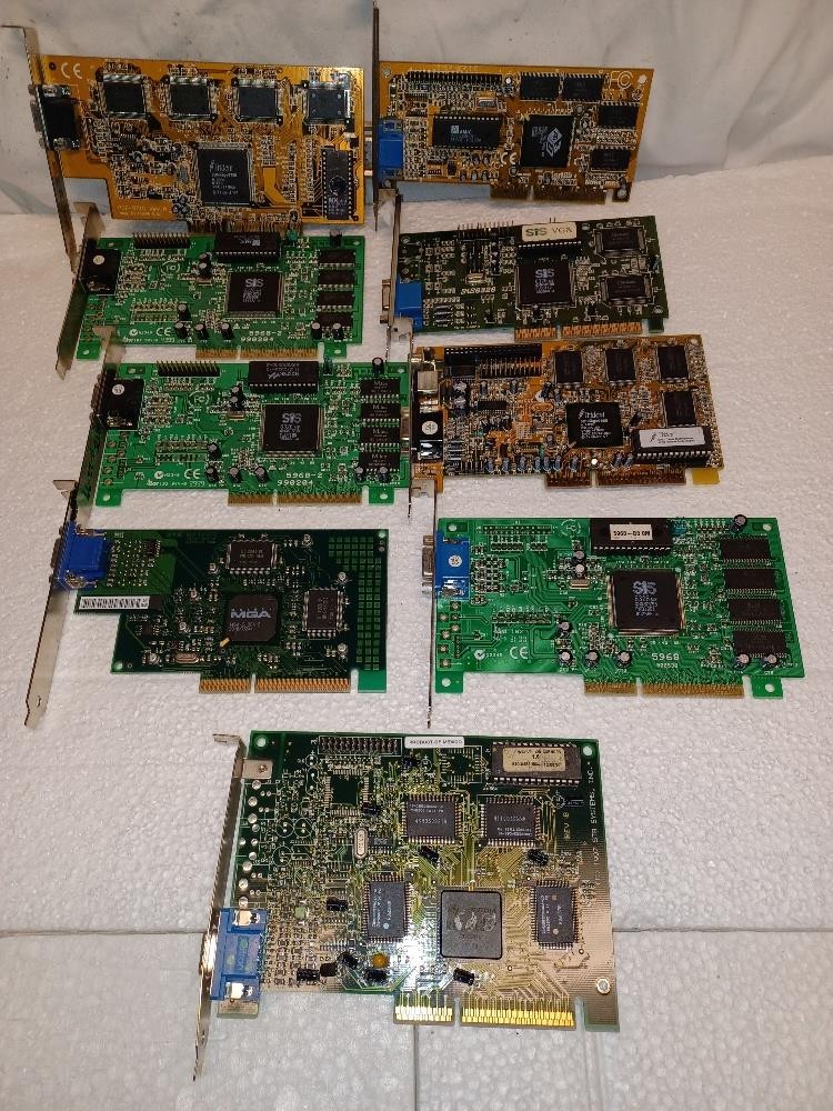 Vintage ATI-Nvidia-HP-AGP Mixed Bulk Video Cards Lot of 9-Fast Ship-USA