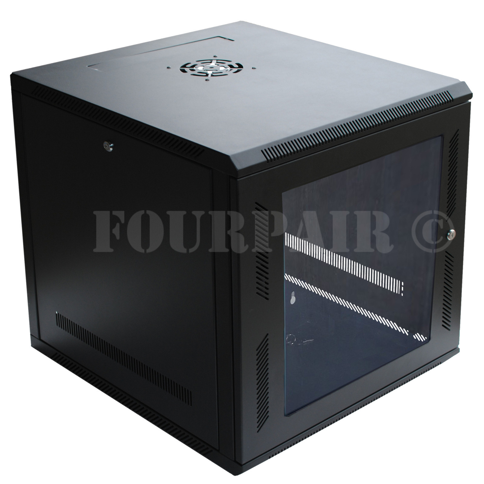 9U IT Wall Mount Network Server Data Cabinet Rack Locking Lock & Key - 24" Deep