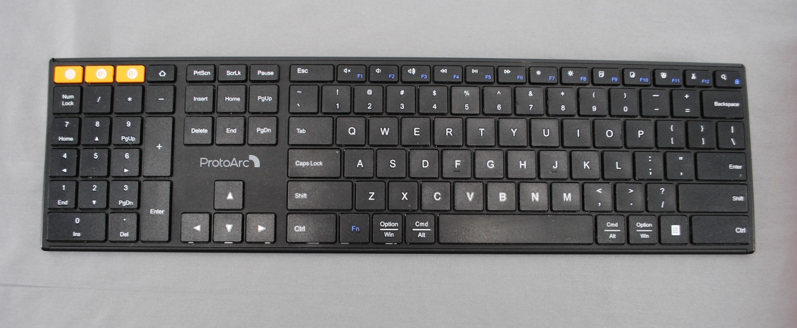 ProtoArc 2.4G Wireless Left-Handed Bluetooth Keyboard XK21 PARTS ONLY NOT WORKIN