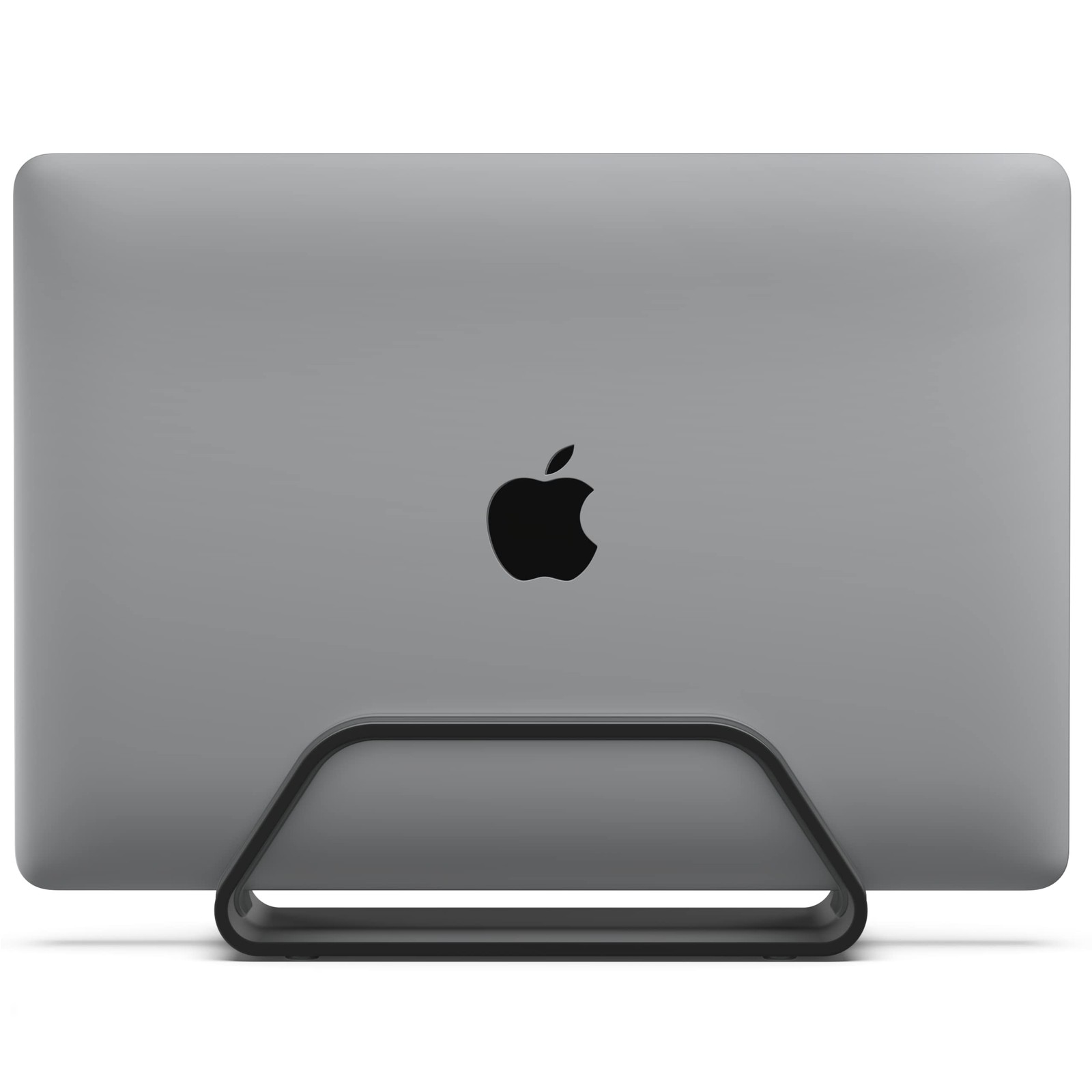 Black Aluminum Vertical Laptop Stand Personal Computer Desk Holder Organizer