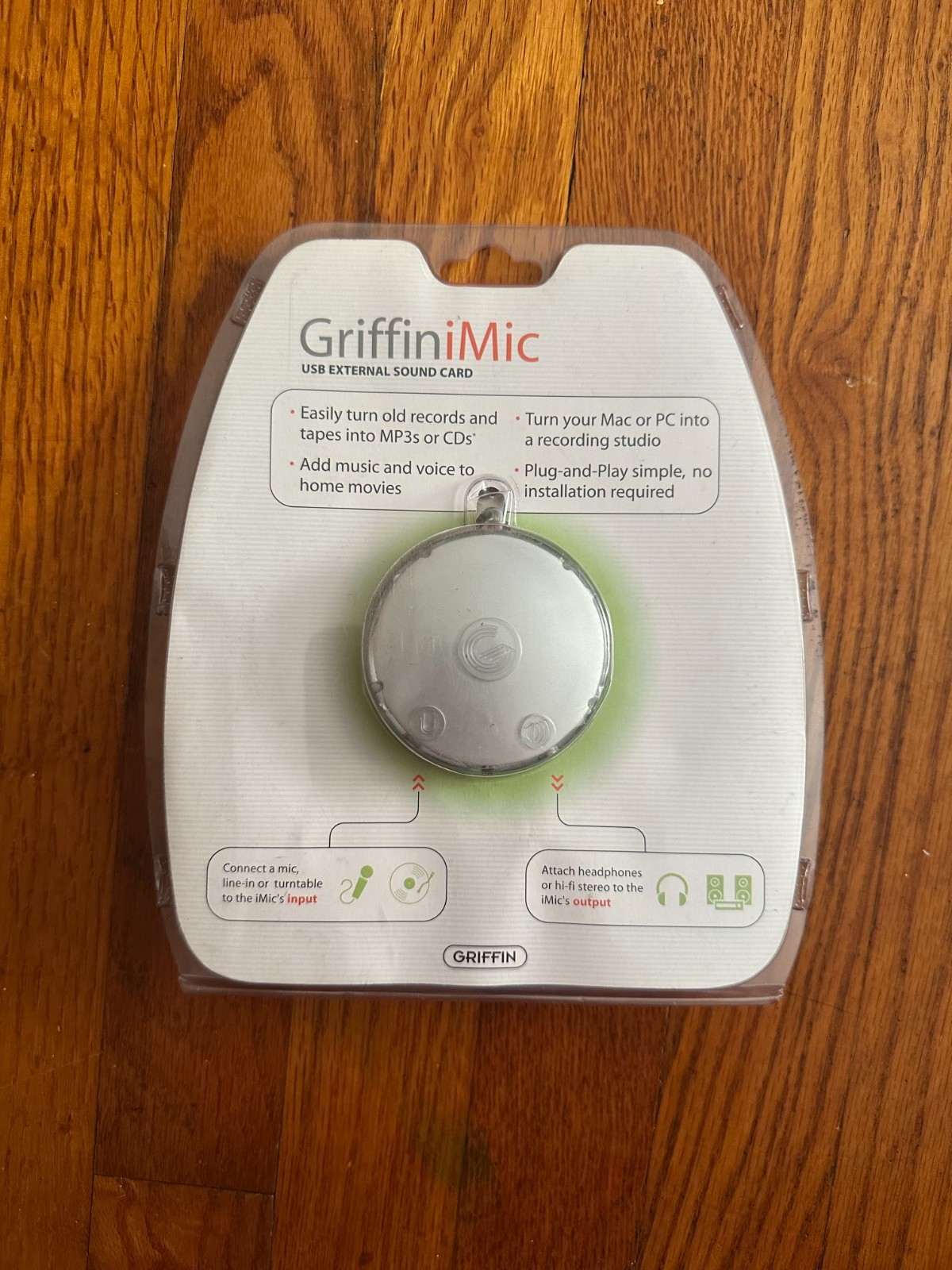 Griffin iMic 2004 USB External Sound Card MAC or PC T3041LL/A New Sealed