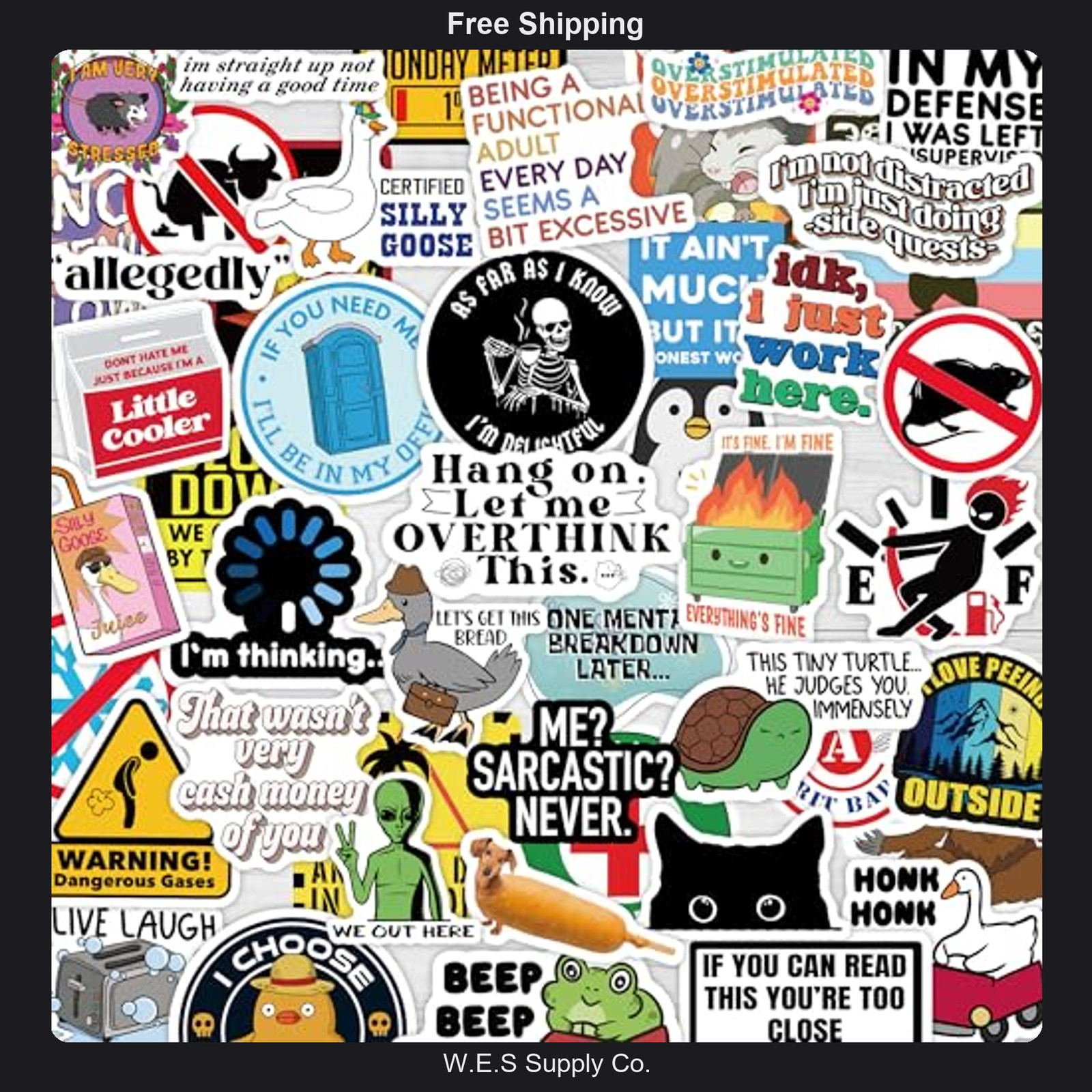 200 Pcs Funny Adult Stickers Waterproof Vinyl Decals for Laptop Water Bottle