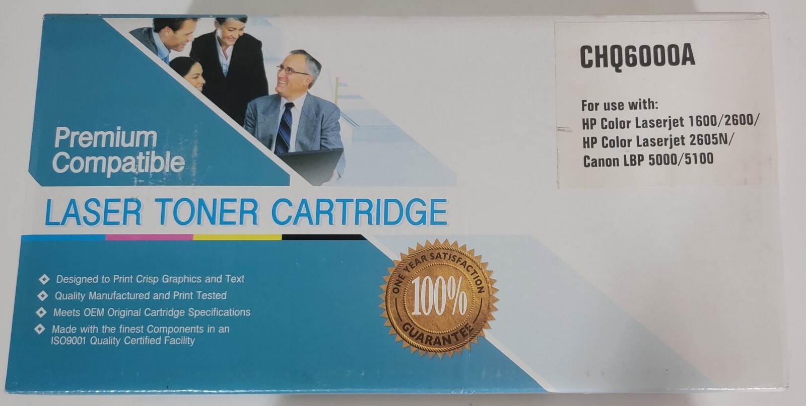 Premium Compatible Laser Toner Cartridge  CHQ6000A Black NEW IN BOX
