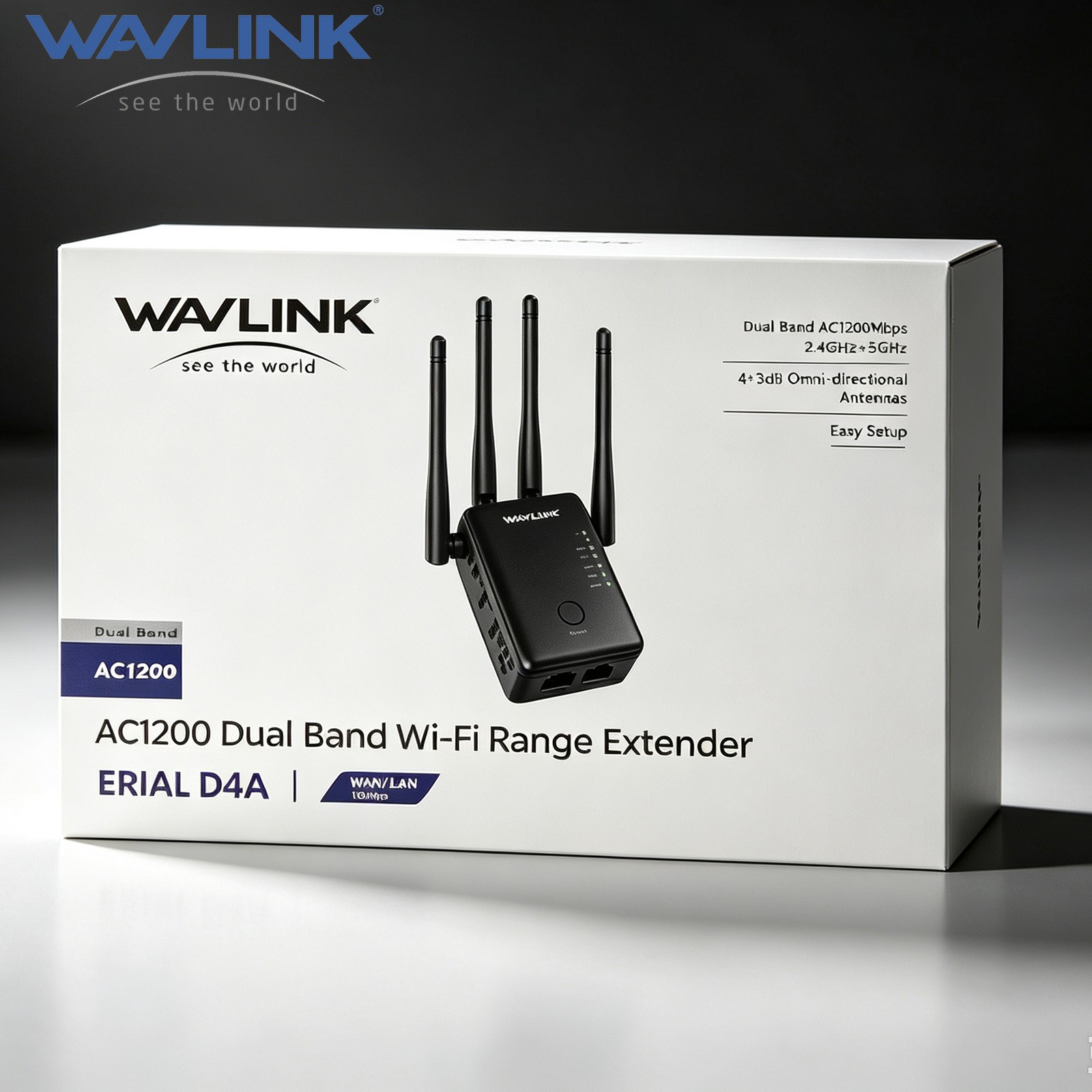 Wavlink AC1200 WIFI Router Wireless Repeater Dual Band Beamforming WPS Wall Plug
