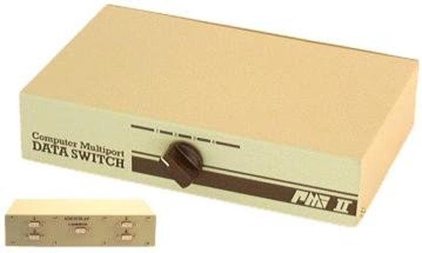 4-Way VGA HD15 (DB15 3-Row) Manual Switch Box - Heavy Duty Metal Case