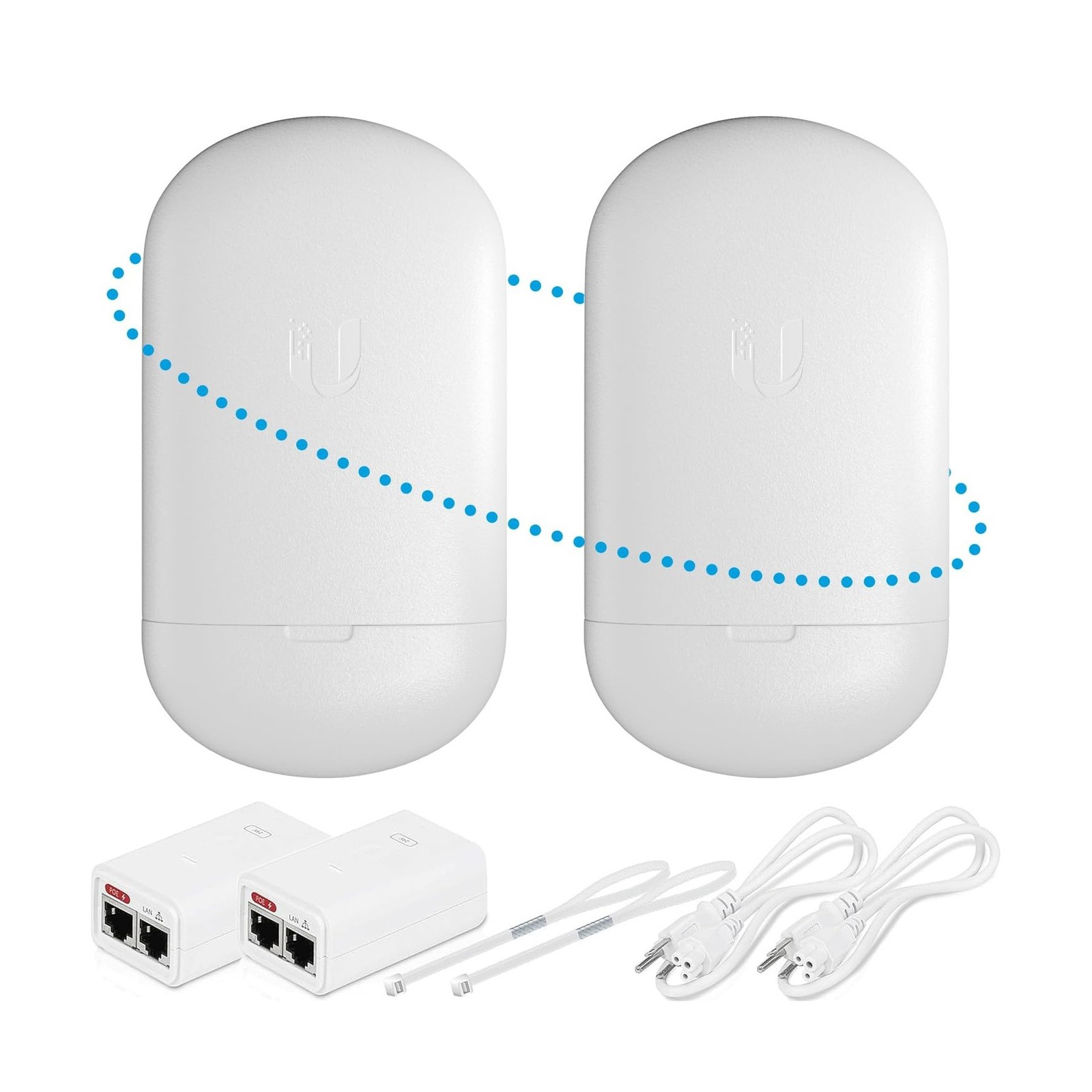 Wireless Bridge LOCO5AC Pre-Configured Bundle of 2, Point to Point Wi-Fi Brid...