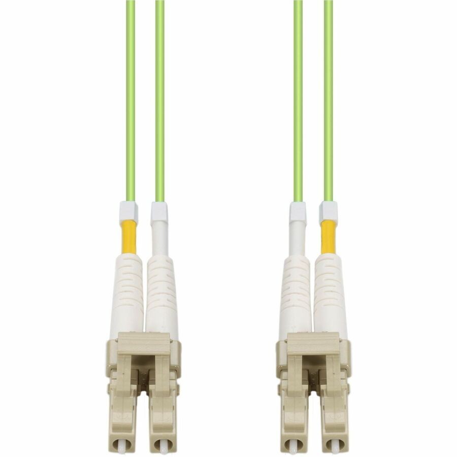 AddOn 25m LC to LC Lime Green OM5 Duplex OFNR (Riser-Rated) Fiber Patch Cable,