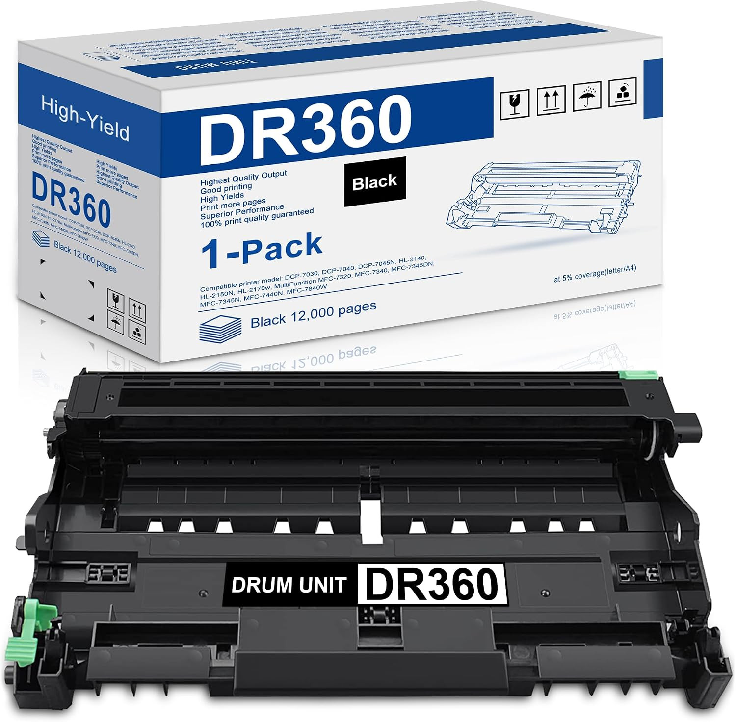 DR360 Drum Unit (Not Toner) Replacement for Brother DR360 DR-360 Compatible with