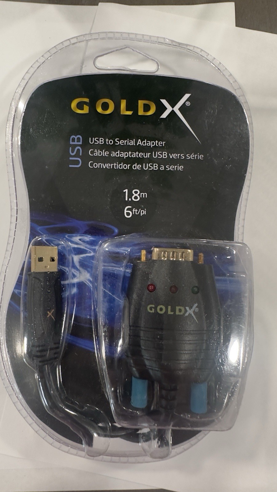 6FT USB to DB9 Male Serial Port Converter Goldx GXMU-1200