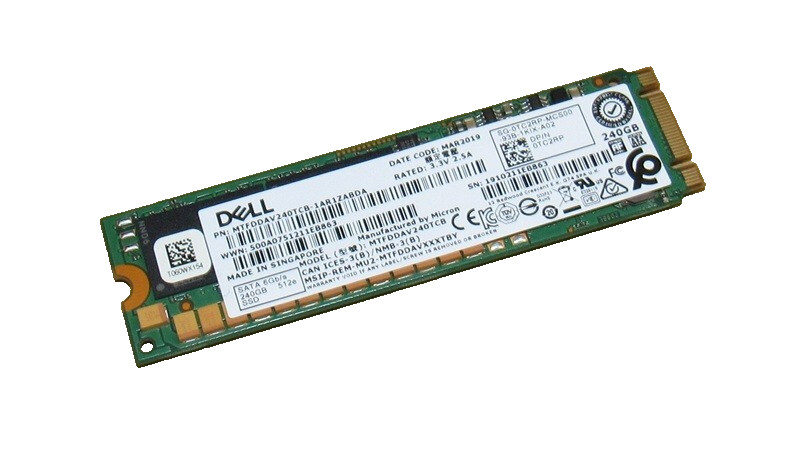 Dell Micron 240GB SATA SSD M.2 6Gbps Solid State Drive TC2RP MTFDDAV240TCB