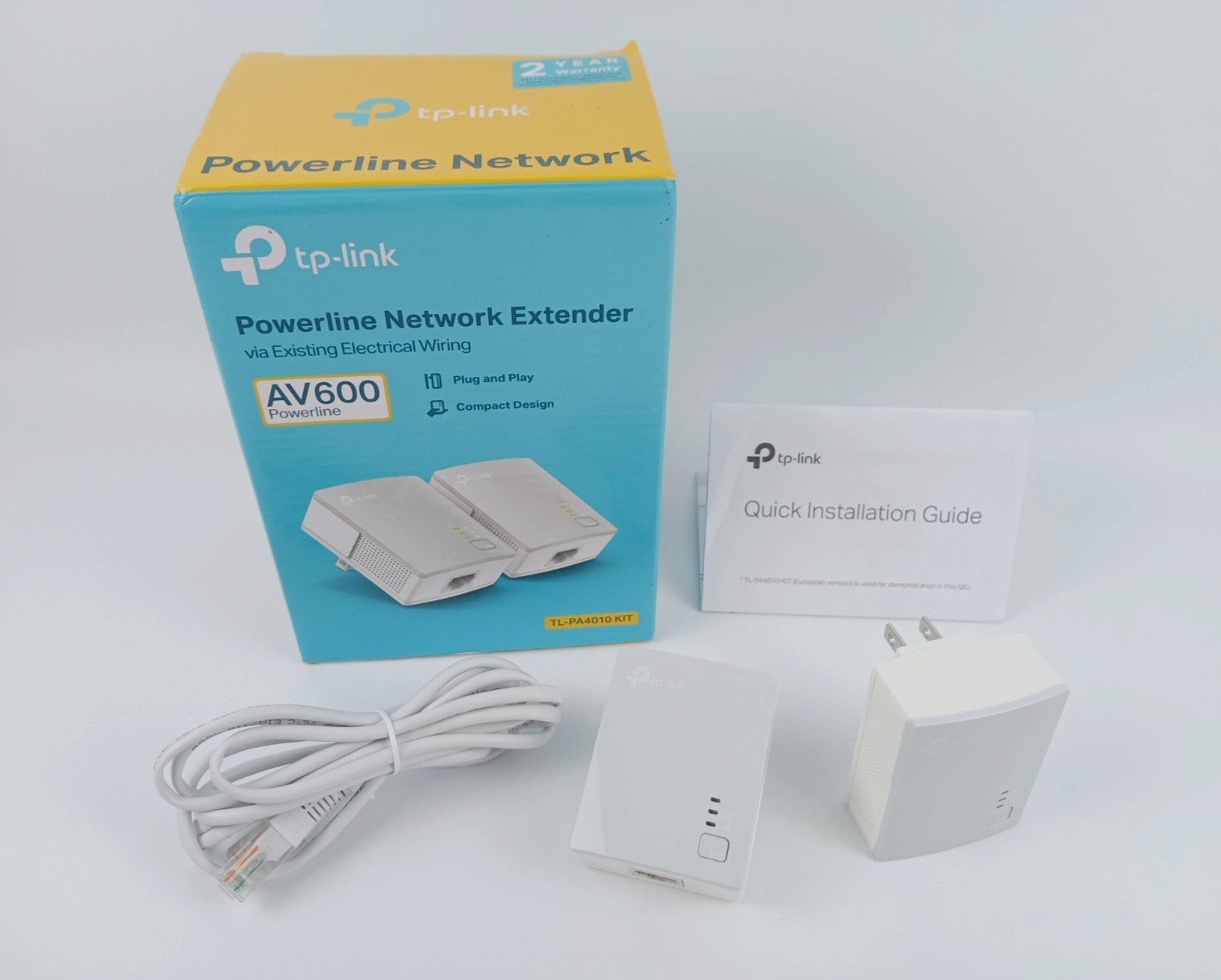 TP-Link AV600 Powerline Ethernet Adapter Kit with Gigabit Port TL-PA4010KIT