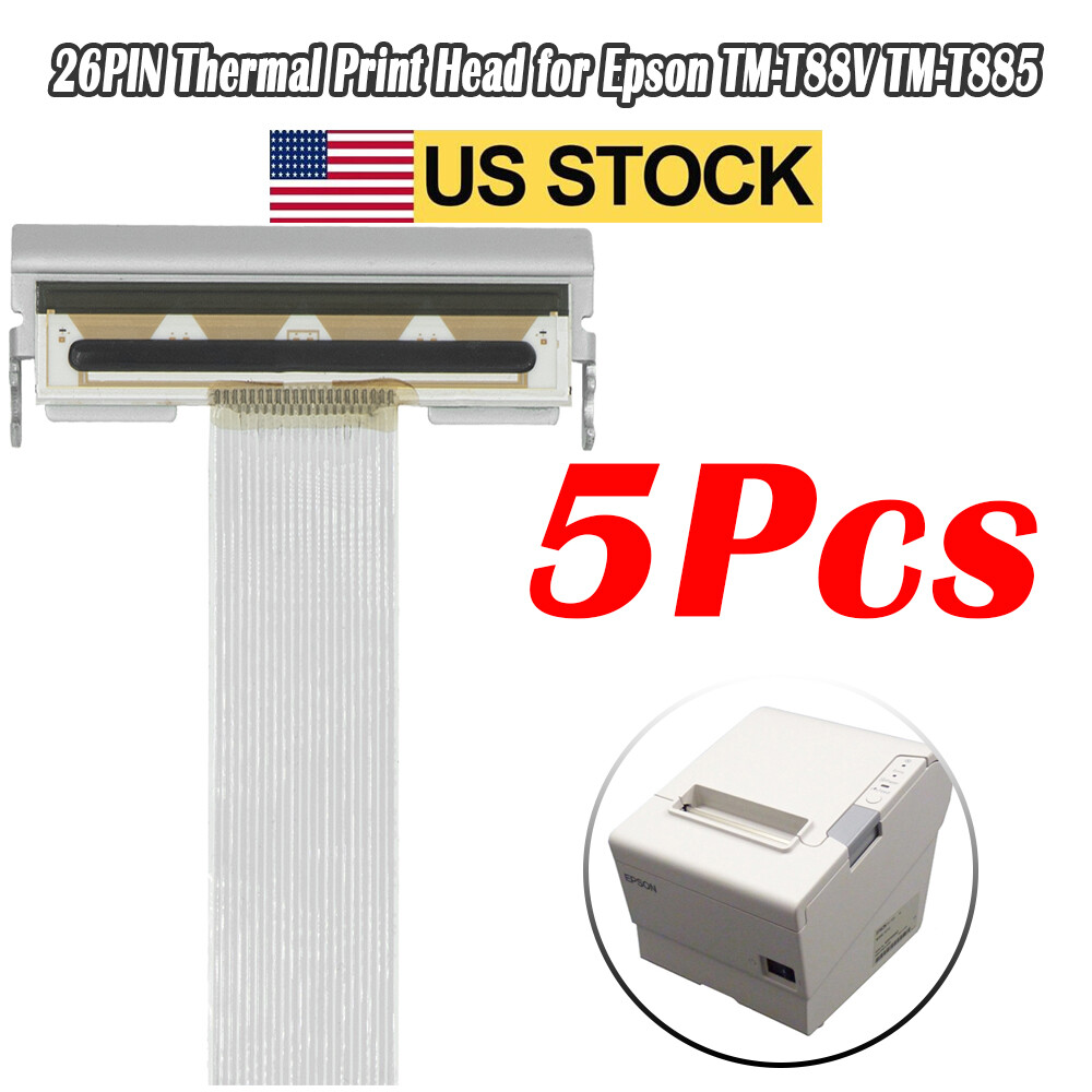 5PCS 26Pin Thermal Printhead Print Head For Epson TM-T88V TM-T885 Printer