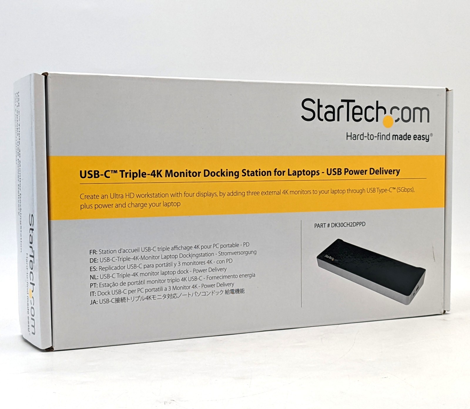 StarTech DK30CH2DPPD USB-C Dock Triple 4K HDMI DP 60W Docking Station