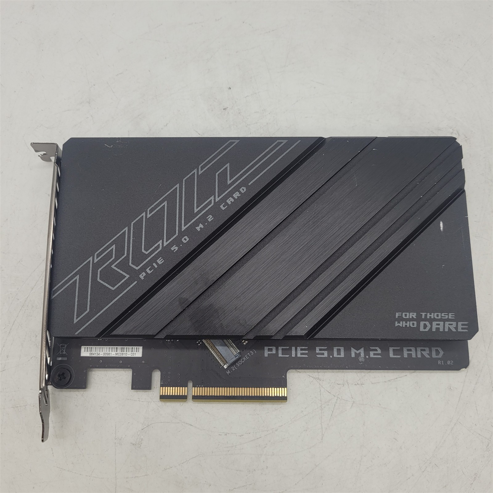 ASUS ROG PCIE 5.0 M.2 CARD 1 SLOT NVME M.2 SSD EXPANSION CARD