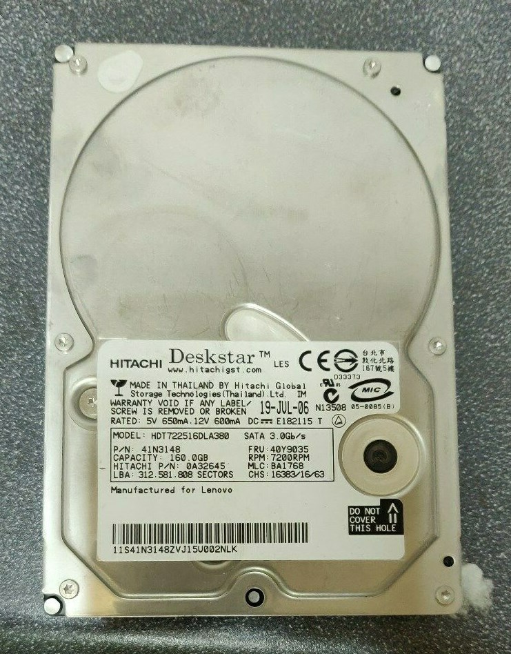 IBM 41N3148 40Y9035 0A32645 160GB SATA 7.2K RPM 3.5" Hard Disk Drive