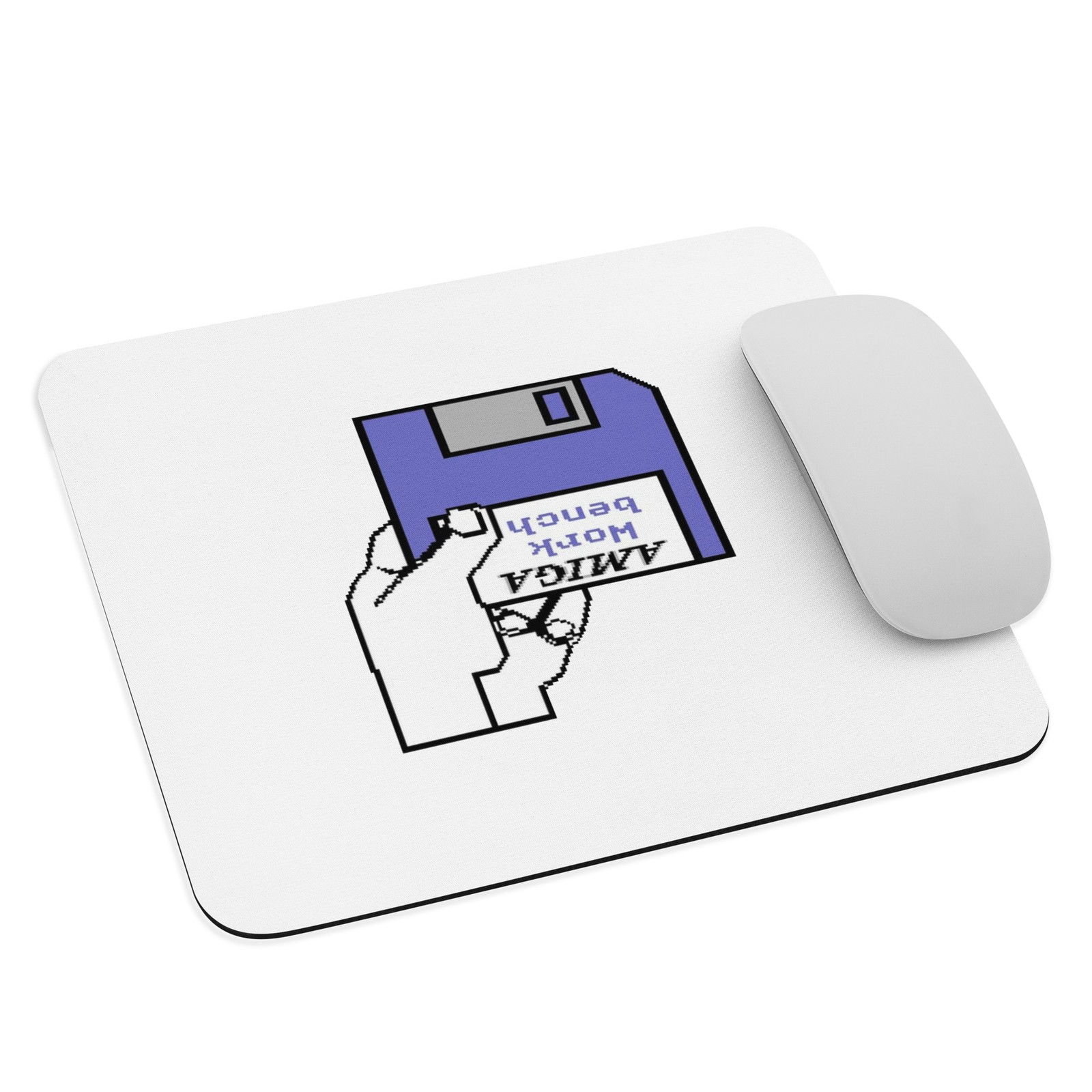 Commodore Amiga Workbench Classic Retro Mouse Pad Mat - White
