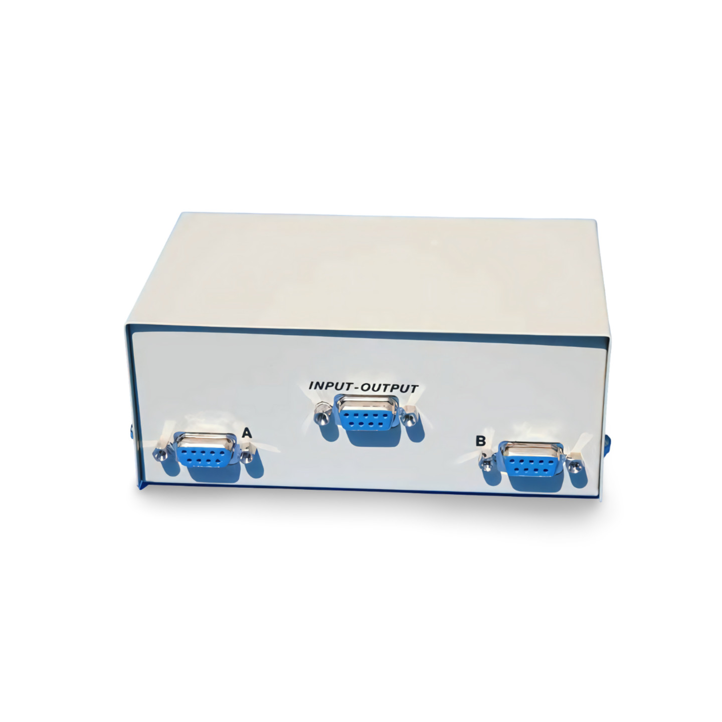 2 Way DB9 Female Bidirectional Manual AB Data Switch Box RS232 Serial - Beige