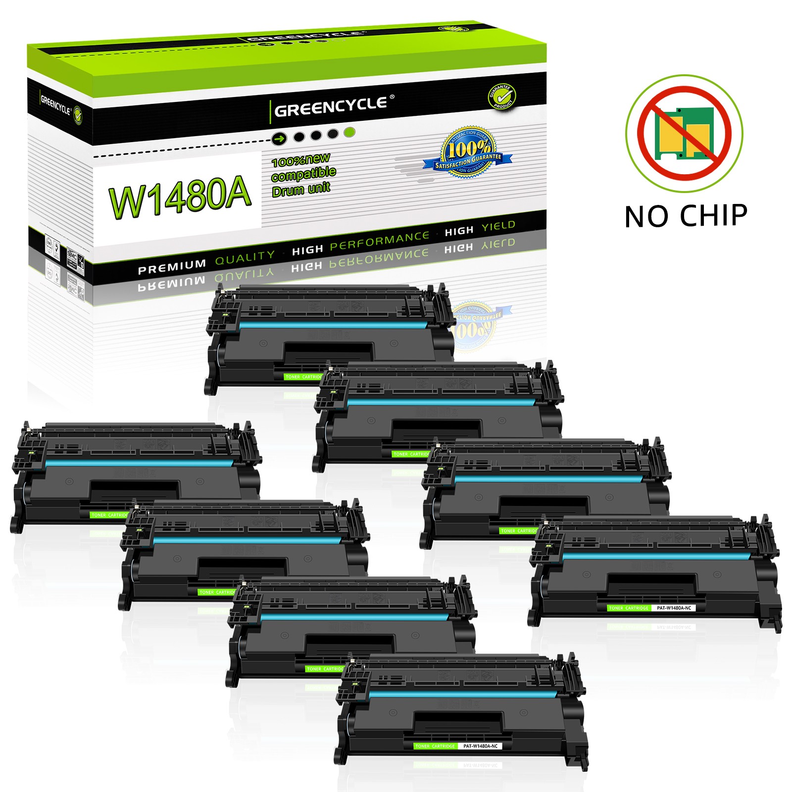 8PK 148A Toner Cartridge No Chip for HP LaserJet Pro 4001dw 4001n MFP 4101fdn
