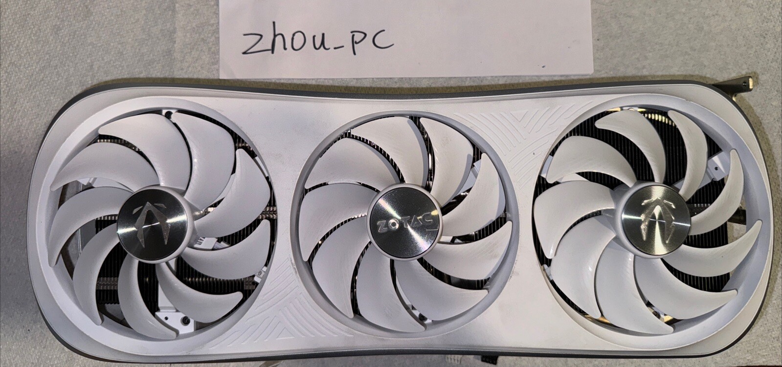(FOR PARTS) Shroud Cooler Radiator For Zotac RTX 4090 Trinity White(Cooler Only)