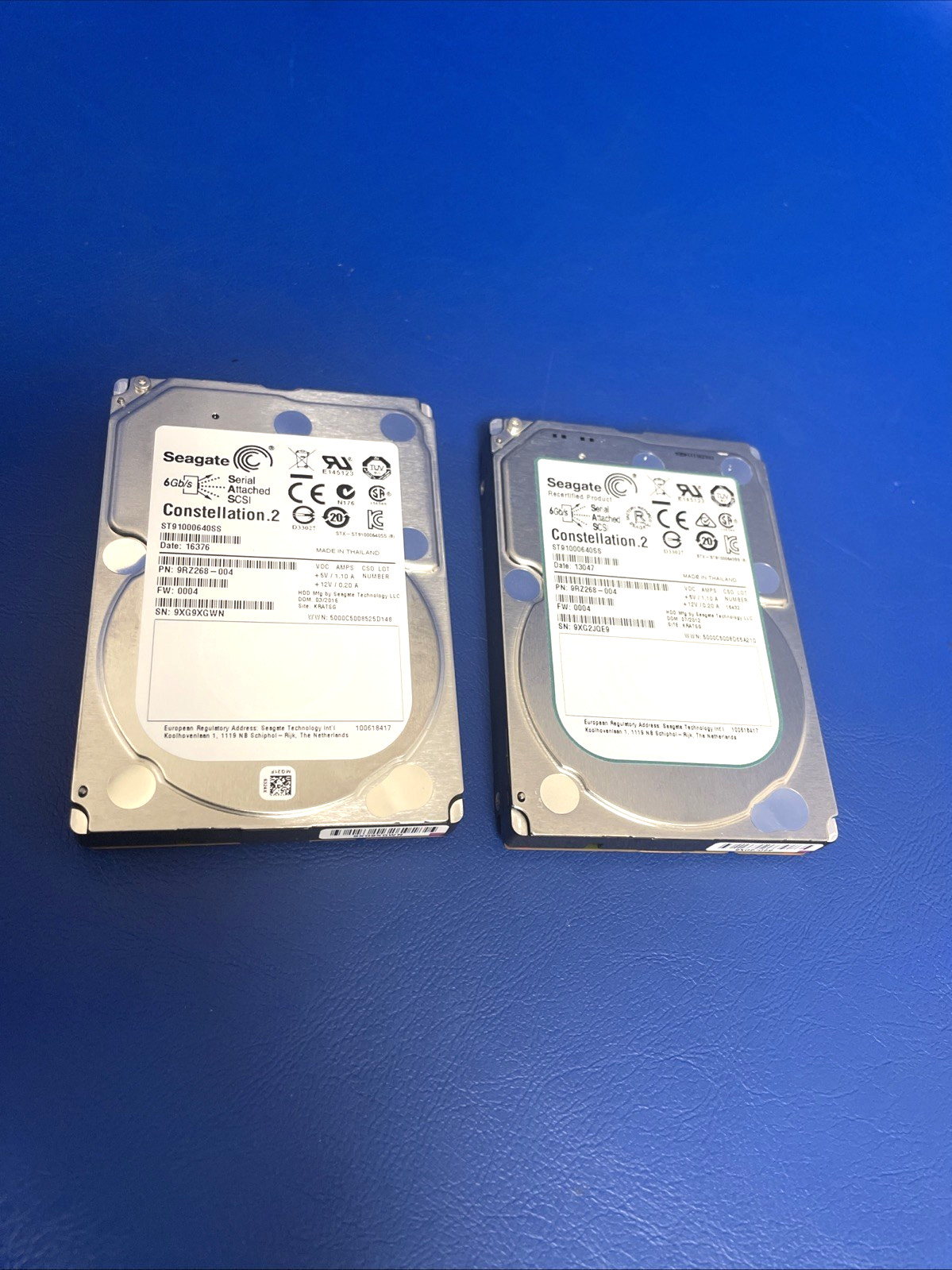 2X Seagate ST91000640SS 9RZ268 1TB  6Gb SAS HDD Hard Drive/USED