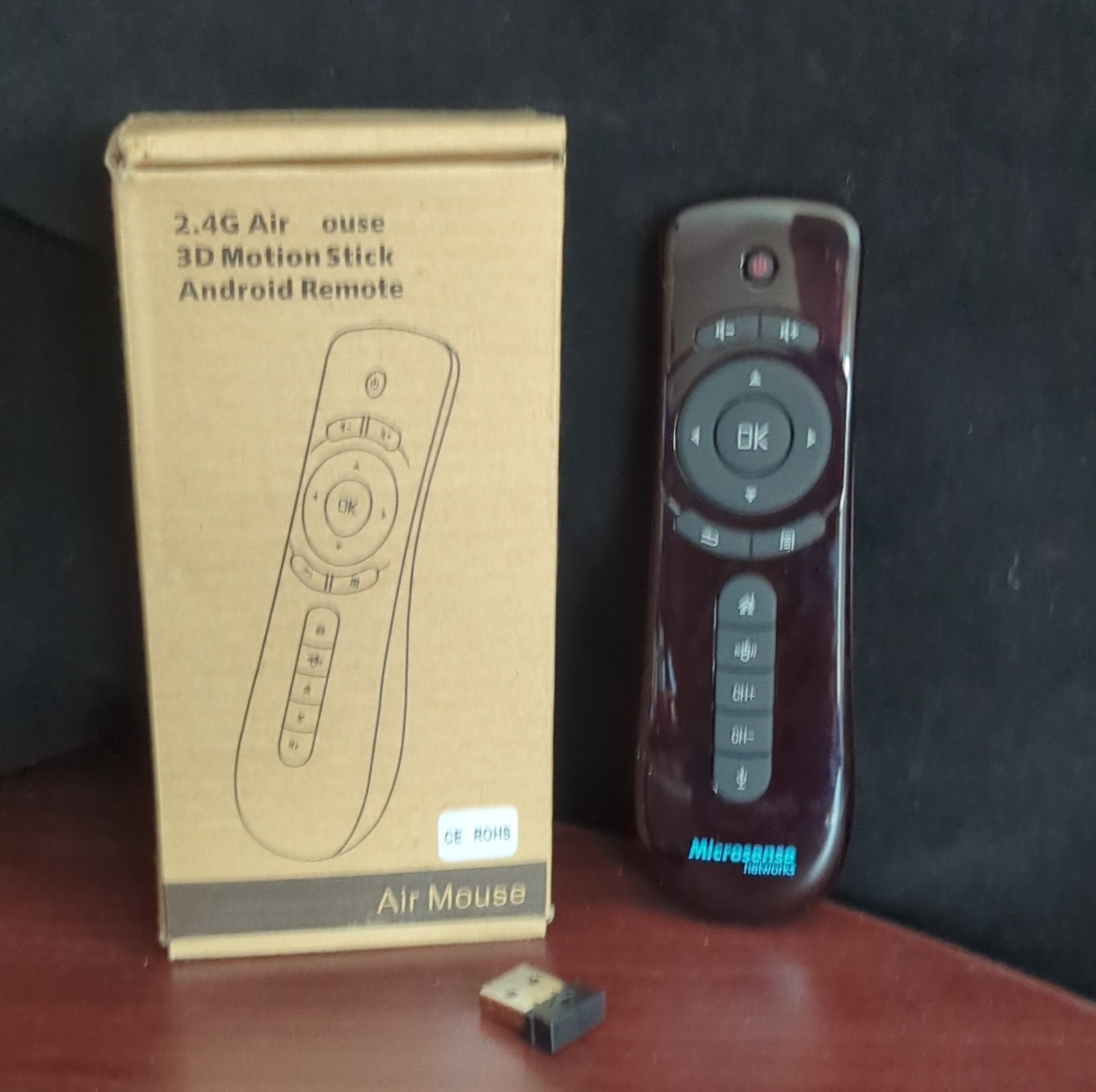 Microsense Networks Air Mouse Wireless Remote Control 3D Motion Stick USB Black