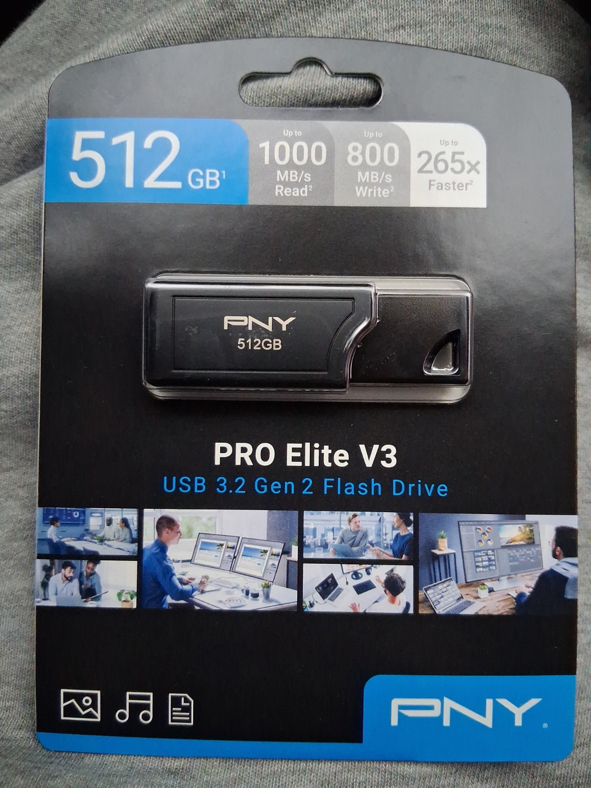 NEW SEALED PNY 512GB PRO Elite V3 USB 3.2 Gen 2 Flash Drive