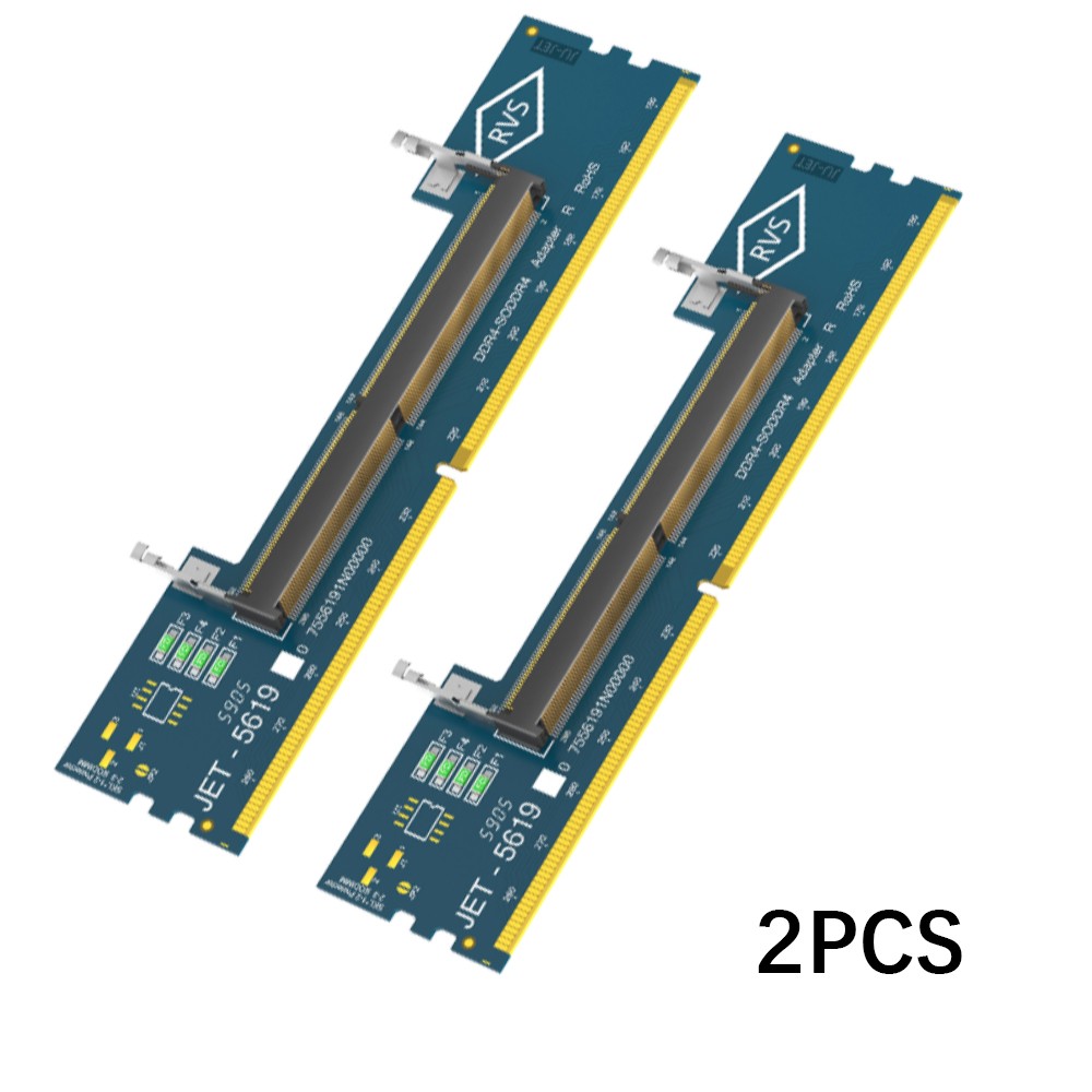 2 Pcs Laptop SO DDR4 RAM to Desktop DDR4 Adapter Card